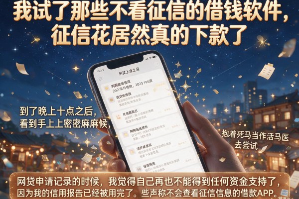 我试了那些不看征信的借钱软件，征信花居然真的下款了