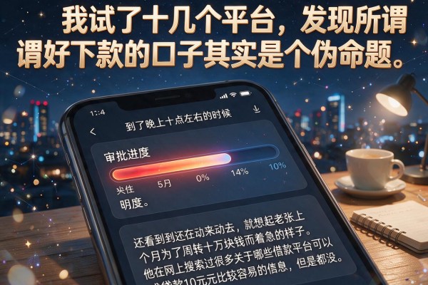 我试了十几个平台，发现所谓好下款的口子其实是个伪命题