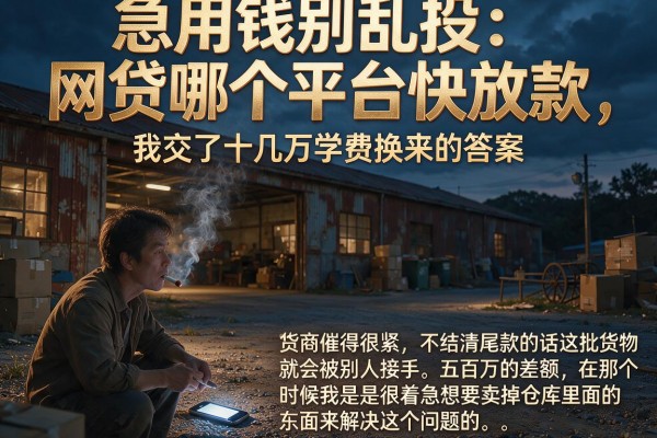 急用钱别乱投：网贷哪个平台快放款，我交了十几万学费换来的答案
