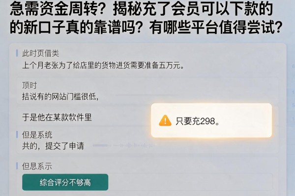 急需资金周转？揭秘充了会员可以下款的新口子真的靠谱吗？有哪些平台值得尝试？