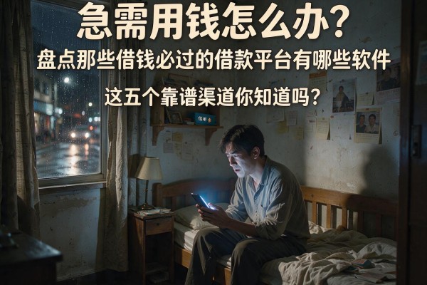 急需用钱怎么办？盘点那些借钱必过的借款平台有哪些软件，这五个靠谱渠道你知道吗？
