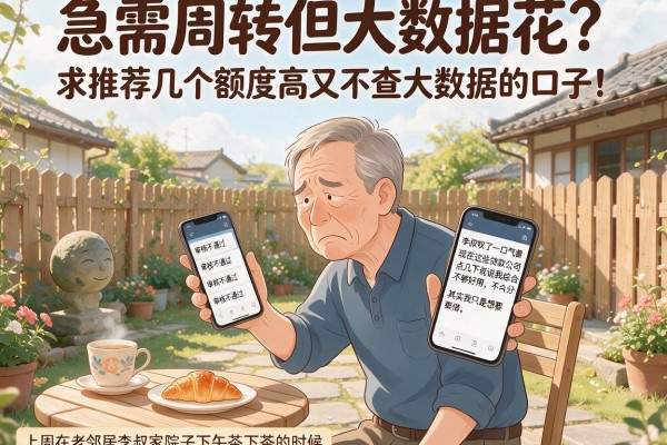 急需周转但大数据花？求推荐几个额度高又不查大数据的口子！