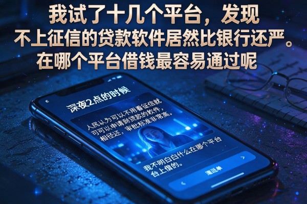 我试了十几个平台，发现不上征信的贷款软件居然比银行还严，在哪个平台借钱最容易通过呢