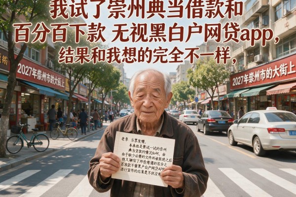 我试了崇州典当借款和百分百下款无视黑白户网贷app,结果和我想的完全不一样