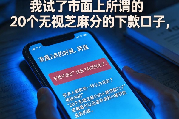 我试了市面上所谓的20个无视芝麻分的下款口子，结果有点意外