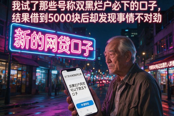 我试了那些号称双黑烂户必下的口子，结果借到5000块后却发现事情不对劲
