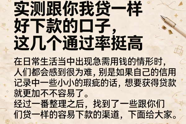 实测跟你我贷一样好下款的口子，这几个通过率挺高