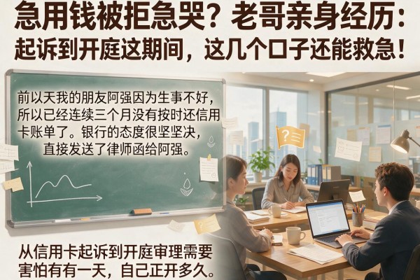 急用钱被拒急哭？老哥亲身经历：起诉到开庭这期间，这几个口子还能救急！