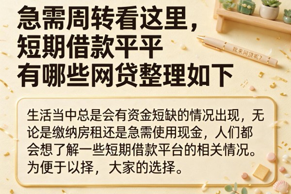 急需周转看这里，短期借款平台有哪些网贷整理如下