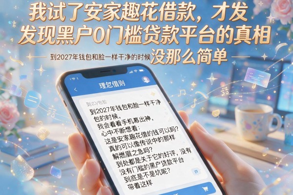 我试了安家趣花借款，才发现黑户0门槛贷款平台的真相没那么简单