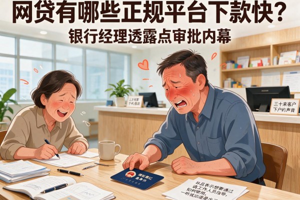 网贷有哪些正规平台下款快?银行经理透露点审批内幕