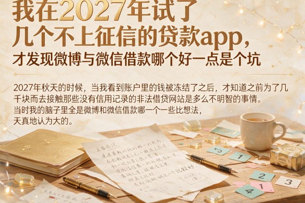 我在2027年试了几个不上征信的贷款app，才发现微博与微信借款哪个好一点是个坑