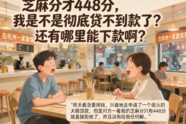 芝麻分才448分，我是不是彻底贷不到款了？还有哪里能下款啊？