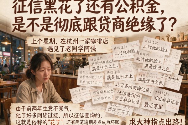 征信黑花了还有公积金，是不是彻底跟贷款绝缘了？求大神指点出路！