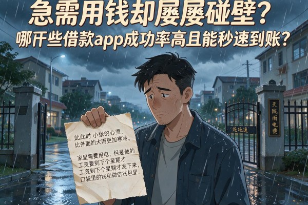 急需用钱却屡屡碰壁？哪些借款app成功率高且能秒速到账？