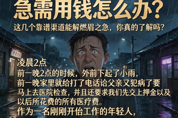 急需用钱怎么办？这几个靠谱渠道能解燃眉之急，你真的了解吗？