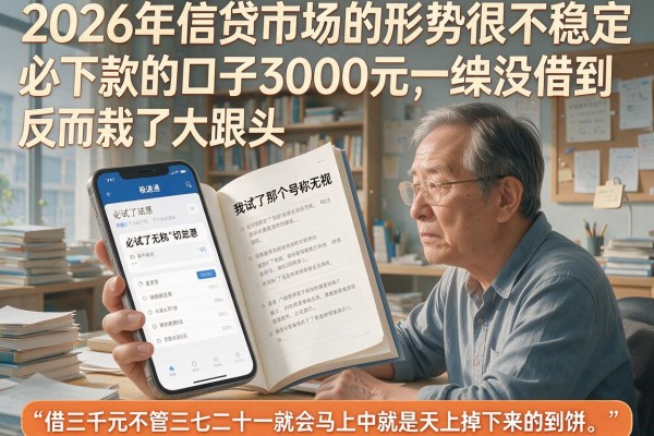 我试了那个号称无视一切必下款的口子，结果3000元没借到反而栽了大跟头