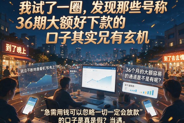 我试了一圈，发现那些号称36期大额好下款的口子其实另有玄机
