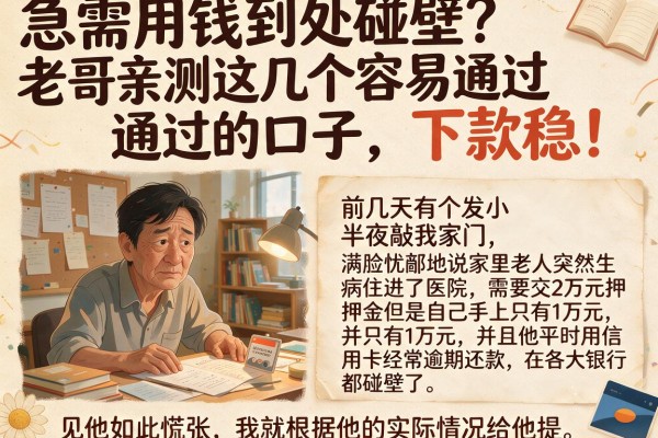 急需用钱到处碰壁？老哥亲测这几个容易通过的口子，下款稳！
