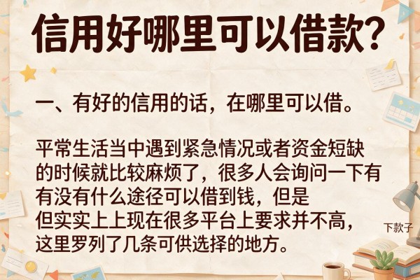 信用好哪里可以借款？整理了几个还能下款的口子