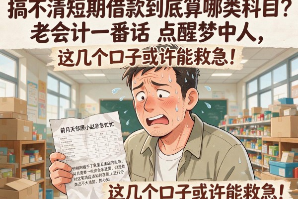 搞不清短期借款到底算哪类科目？老会计一番话点醒梦中人，这几个口子或许能救急！