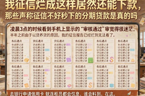 我征信烂成这样居然还能下款，那些声称征信不好秒下的分期贷款是真的吗