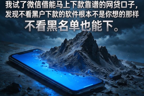 我试了微信借能马上下款靠谱的网贷口子，发现不看黑户下款的软件根本不是你想的那样
