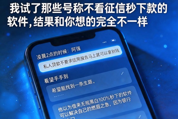 我试了那些号称不看征信秒下款的软件，结果和你想的完全不一样