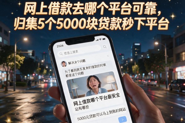 网上借款去哪个平台可靠，归集5个5000块贷款秒下平台
