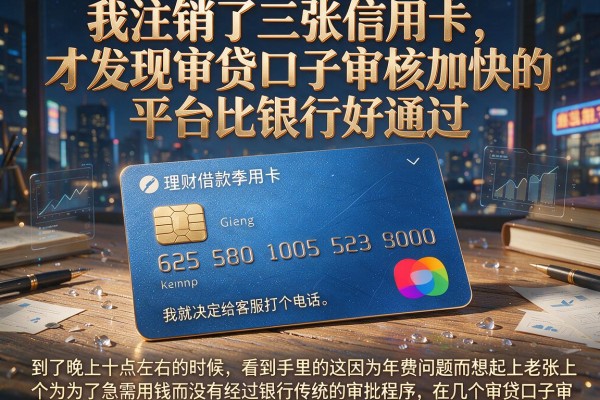 我注销了三张信用卡,才发现审贷口子审核加快的平台比银行好通过