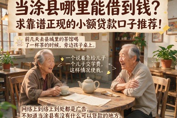 当涂县哪里能借到钱？求靠谱正规的小额贷款口子推荐！
