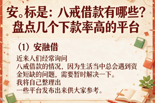八戒借款有哪些？盘点几个下款率高的平台