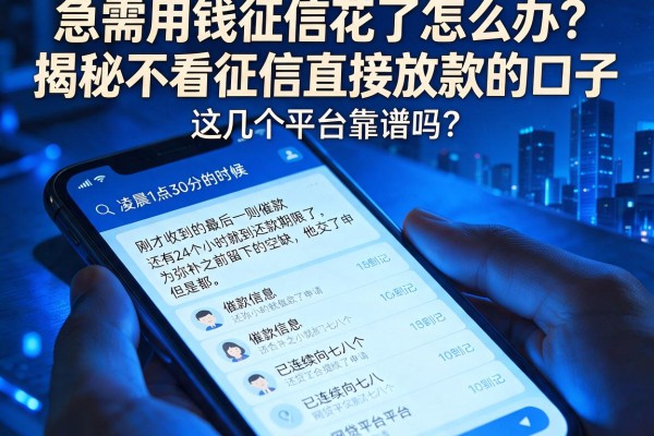 急需用钱征信花了怎么办？揭秘不看征信直接放款的口子，这几个平台靠谱吗？
