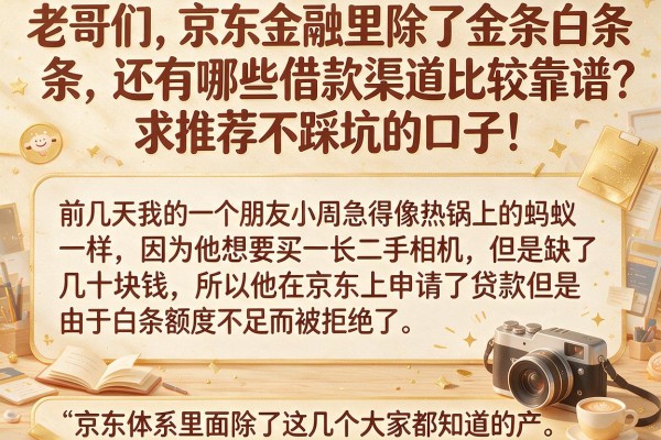 老哥们,京东金融里除了金条白条,还有哪些借款渠道比较靠谱?求推荐不踩坑的口子!