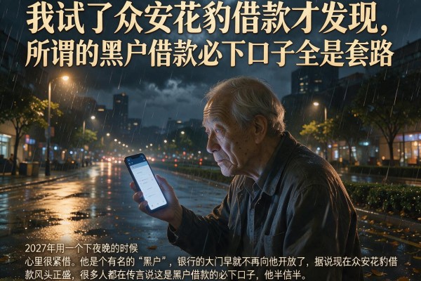 我试了众安花豹借款才发现，所谓的黑户借款必下口子全是套路