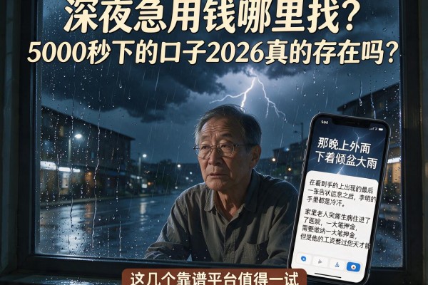 深夜急用钱哪里找？5000秒下的口子2026真的存在吗？这几个靠谱平台值得一试