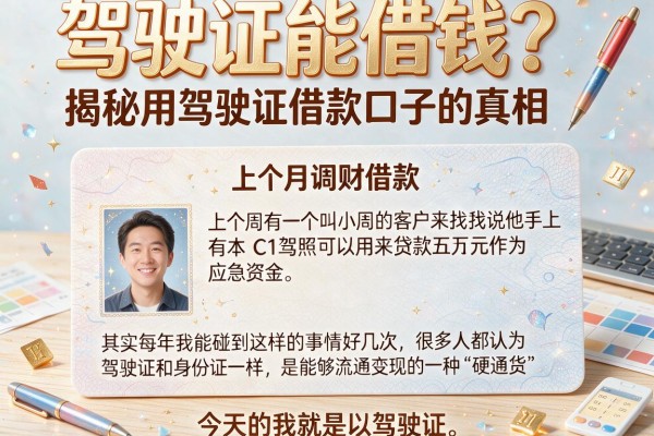 驾驶证能借钱？揭秘用驾驶证借款口子的真相与套路