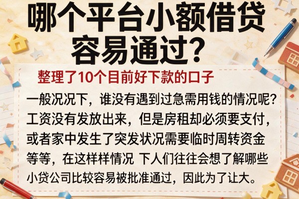 哪个平台小额借贷容易通过？整理了10个目前好下款的口子