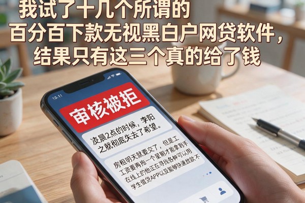 我试了十几个所谓的百分百下款无视黑白户网贷软件，结果只有这三个真的给了钱