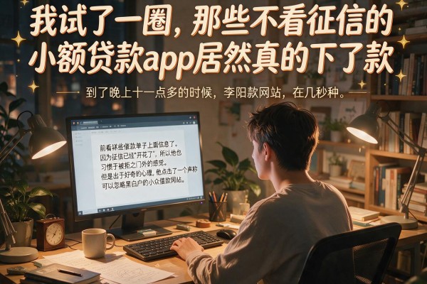 我试了一圈，那些不看征信的小额贷款App居然真的下了款