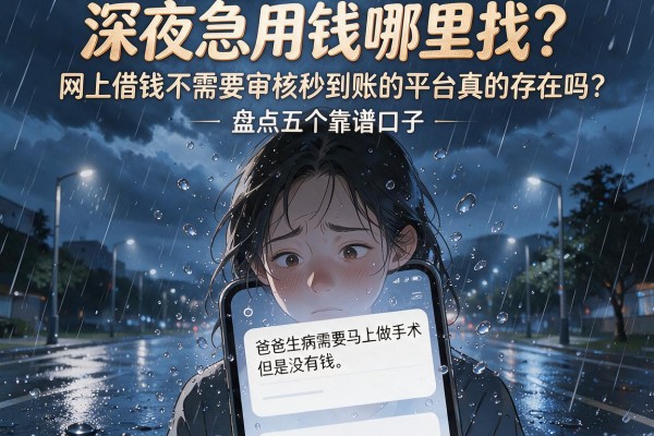 深夜急用钱哪里找？网上借钱不需要审核秒到账的平台真的存在吗？盘点五个靠谱口子