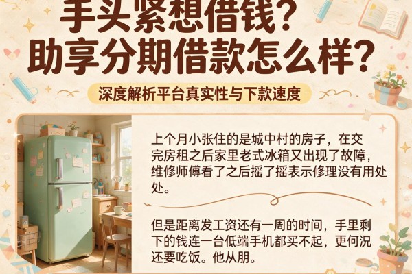 手头紧想借钱？助享分期借款怎么样？深度解析平台真实性与下款速度