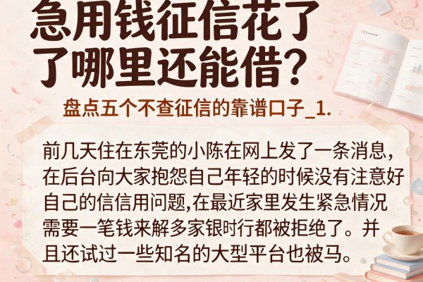 急用钱征信花了哪里还能借？盘点五个不查征信的靠谱口子_1