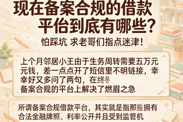 现在备案合规的借款平台到底有哪些？怕踩坑求老哥们指点迷津！