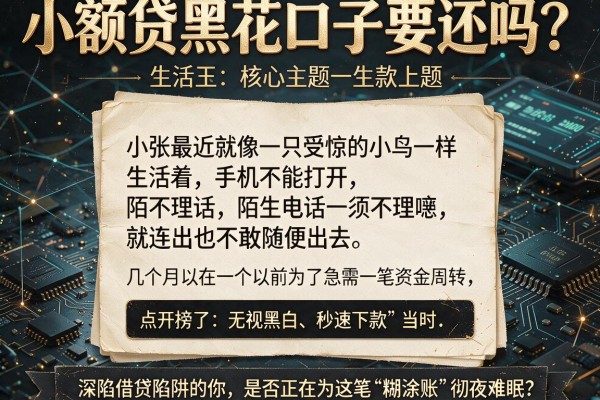 小额贷黑花口子要还吗？深陷借贷陷阱的你，是否正在为这笔“糊涂账”彻夜难眠？