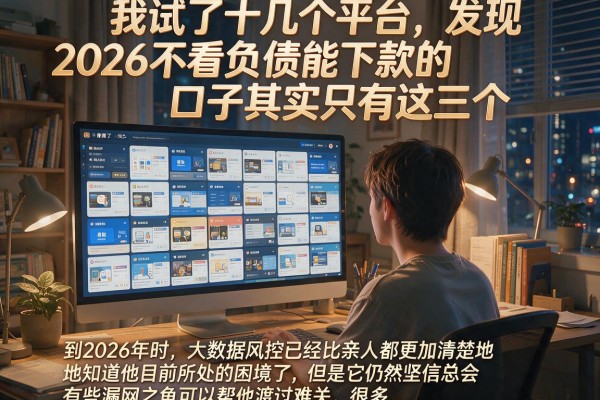 我试了十几个平台，发现2026不看负债能下款的口子其实只有这三个