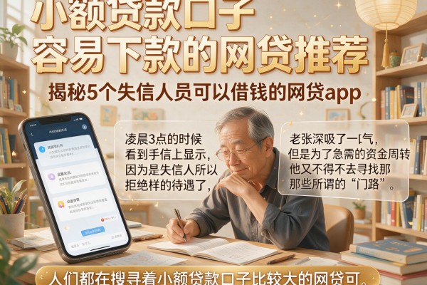 小额贷款口子容易下款的网贷推荐，揭秘5个失信人员可以借钱的网贷app