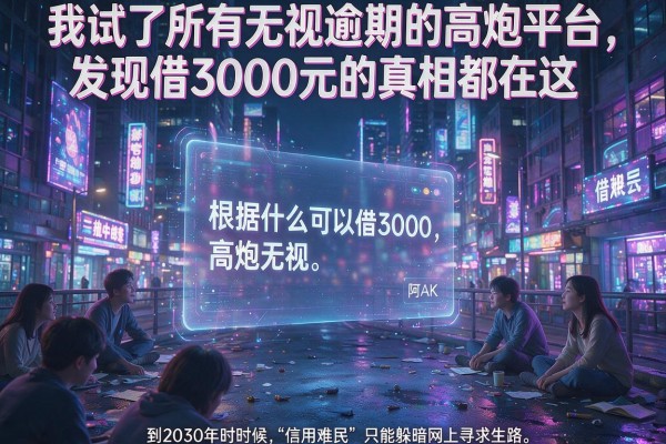 我试了所有无视逾期的高炮平台，发现借3000元的真相都在这
