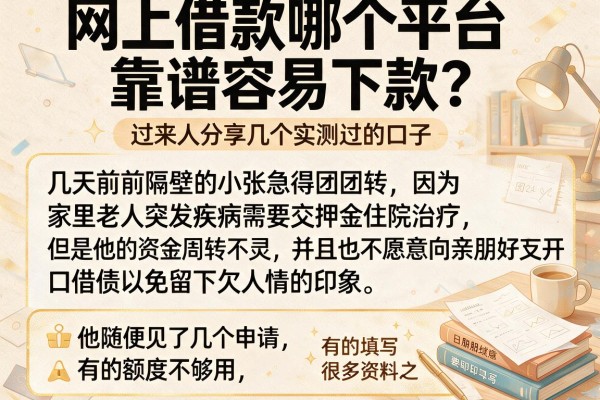 网上借款哪个平台靠谱容易下款？过来人分享几个实测过的口子