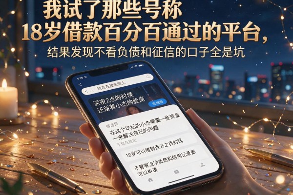 我试了那些号称18岁借款百分百通过的平台，结果发现不看负债和征信的口子全是坑